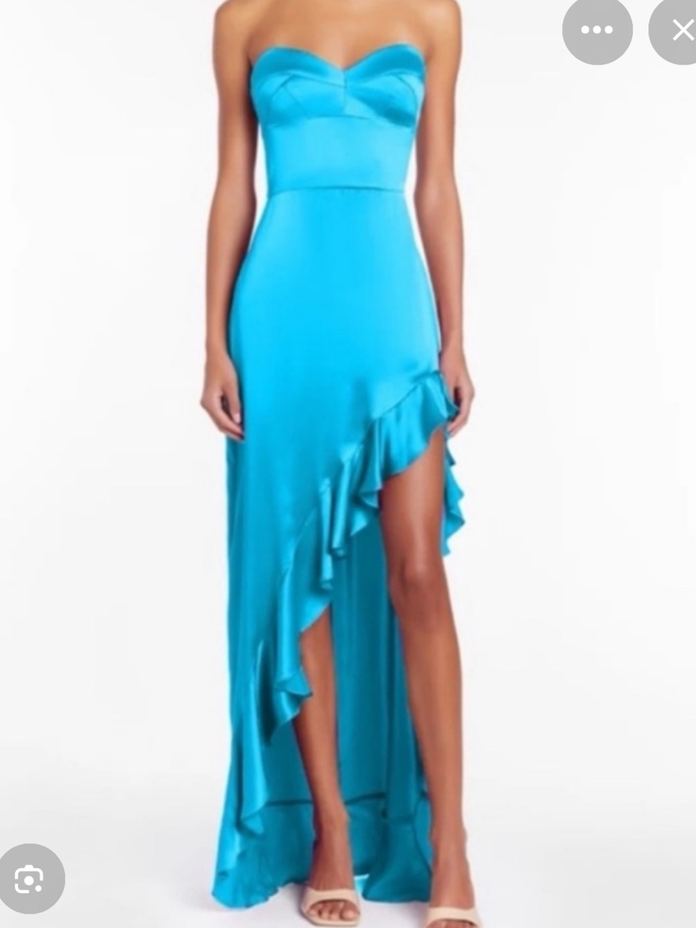 Amanda Uprichard NWT Amalia Gown Silk Turquose Blue